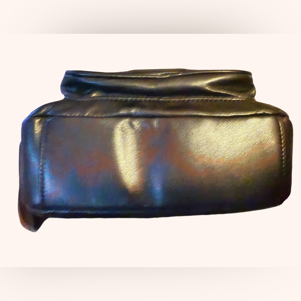 Steve Madden NWT Black Brhodes Shoulder Bag Bold Brand Silver Bling Logo (P141) - Picture 6 of 12